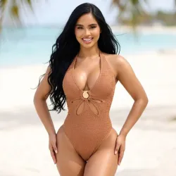 🤎 Trusa con concha dorada — Beige