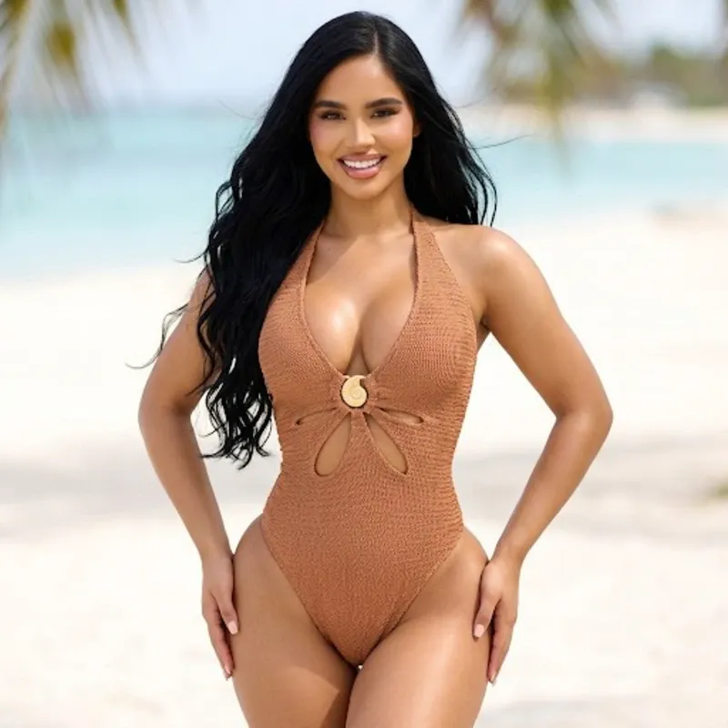 🤎 Trusa con concha dorada — Beige