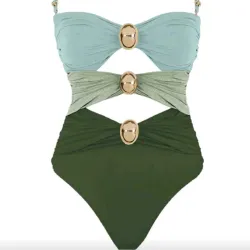 Trusa d mujer de dos tonos verde