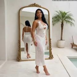 🤍 Vestido a Crochet — Blanco
