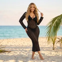 🖤 Vestido a Crochet — Negro