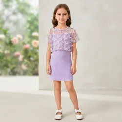 💜 Vestido com bolero transparente — Malva