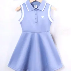 🩵 Vestido corte princesa — Azul