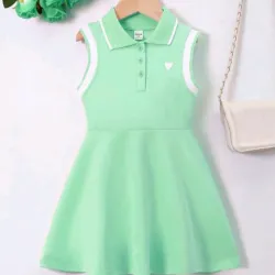 💚 Vestido corte princesa — Verde