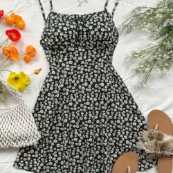 🖤 Vestido corto de espalda afuera — Negro