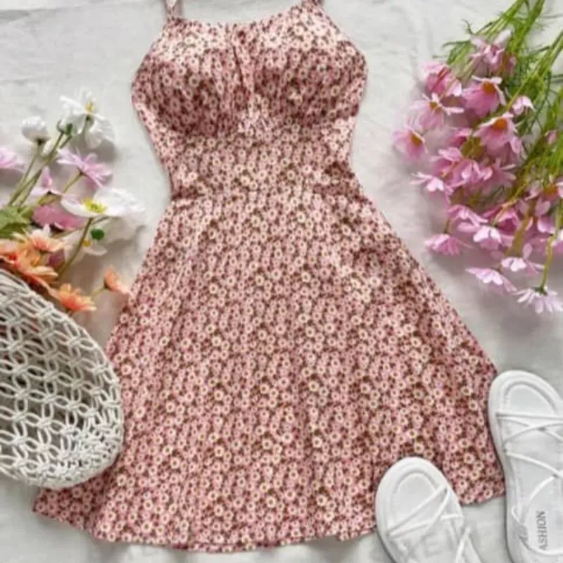 🩷 Vestido corto de espalda afuera — Rosado