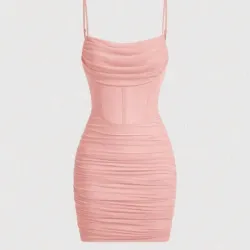 🩷 Vestido corto tul — Rosado