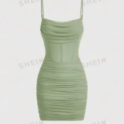 💚 Vestido corto tul — Verde 