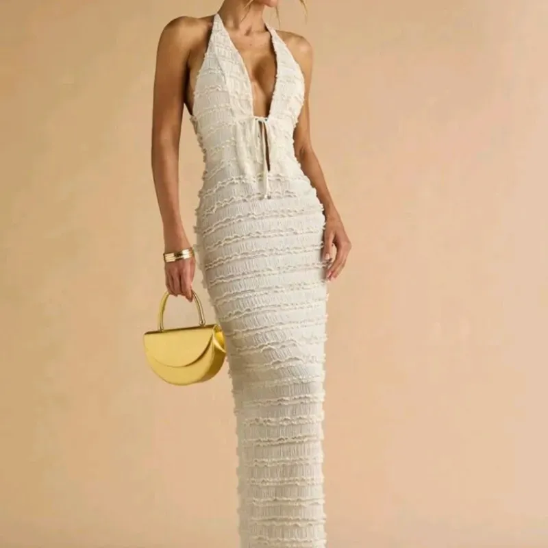 Vestido d punto beich