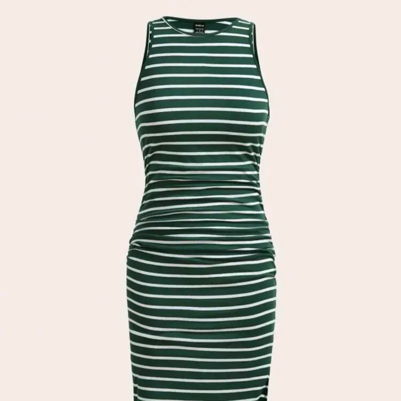 💚 Vestido de listas — Verde