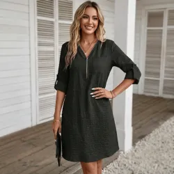 🖤 Vestido de mangas 3/4 — Negro