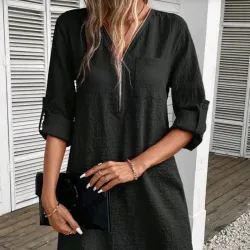 🖤 Vestido de mangas 3/4 — Negro