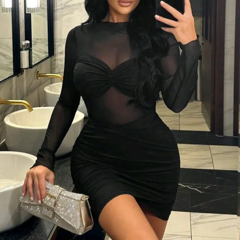 🖤 Vestido de mangas largas 