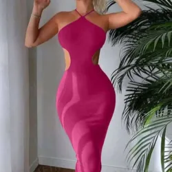 🩷 Vestido largo tubo — Rosado
