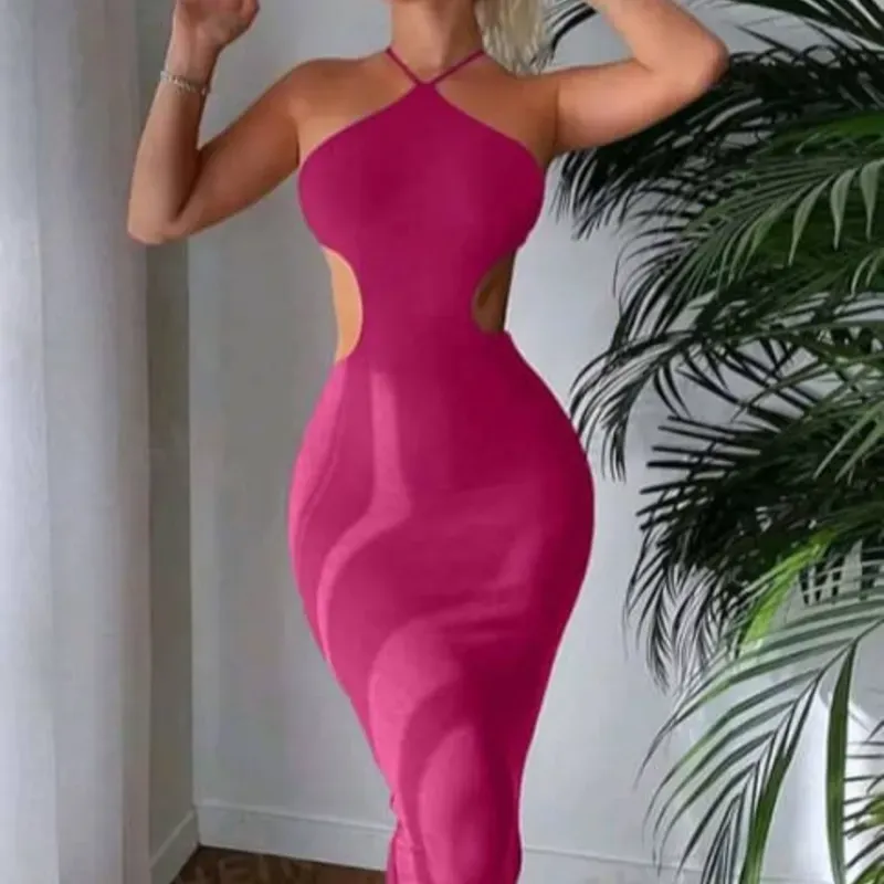 🩷 Vestido largo tubo — Rosado