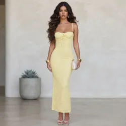💛 Vestido largo — Amarillo