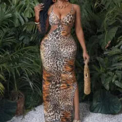 🤎🐆 Vestido largo — Animal Print