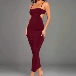 ❤️ Vestido largo — Burdeos 