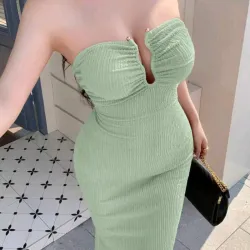 💚 vestido largo corte princesa