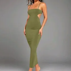 💚 Vestido largo escote espalda — Verde 
