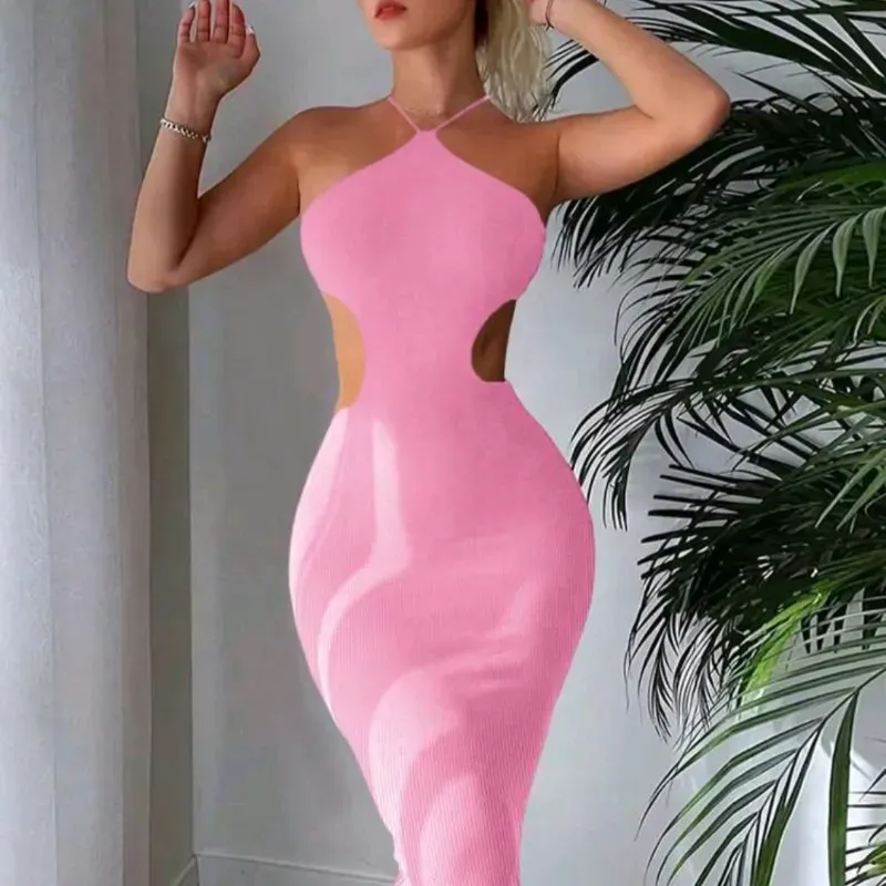 🩷 Vestido largo tubo — Rosado
