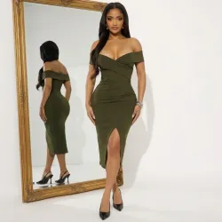 💚 Vestido midi — Verde