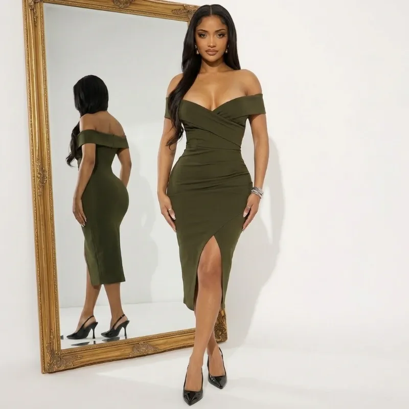 💚 Vestido midi — Verde