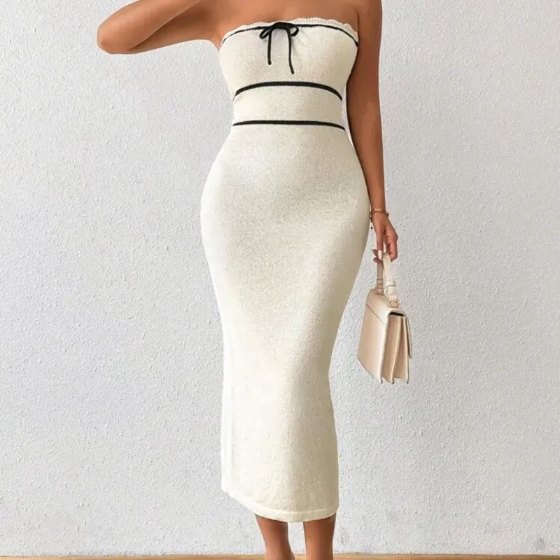 🤎 Vestido tejido de punto — Beige