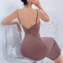 🩷 Vestido tubo con torcido en la espalda — Rosa Vieja 