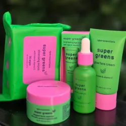 🍀línea completa de cuidado de la piel Super Greens de la marca spa•scentials