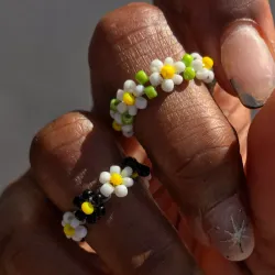 Anillos con flores 