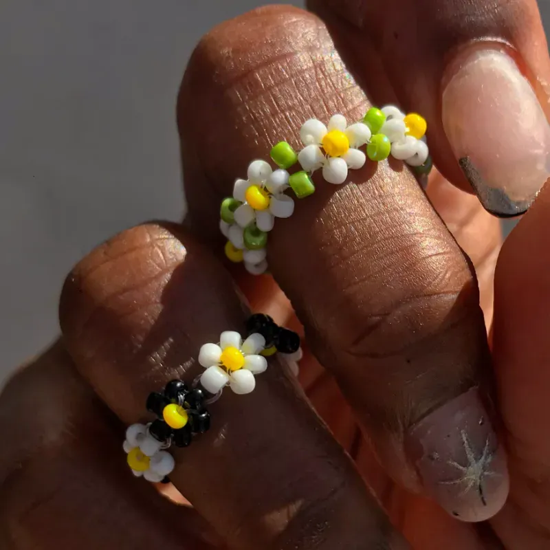 Anillos con flores 