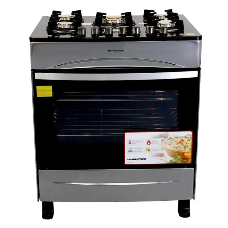 Cocina de 5 Quemadores con vidrio