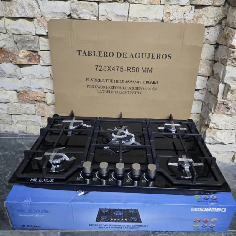 Cocina de Empotrar Milexus 5 Q Negra 