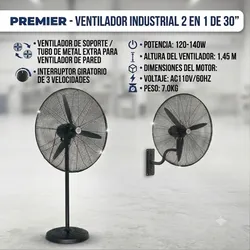Ventilador Imdustrial 30 Pulgadas Premier