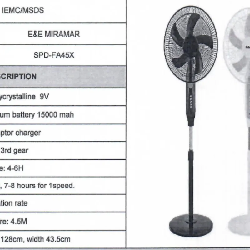 Ventilador Recargable E&E Miramar 