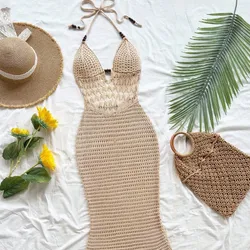 Vestido beich tejido