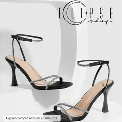 Zapatos altos negros y brillo
