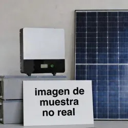 KIT SOLAR FOTOVOLTAICO COMPLETO 6.5 kW Inversor + 15 kWh Batería + 6 Paneles Solares Bifaciales 590 W