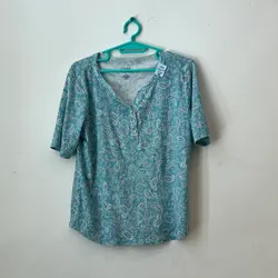 Blusa estampada azul