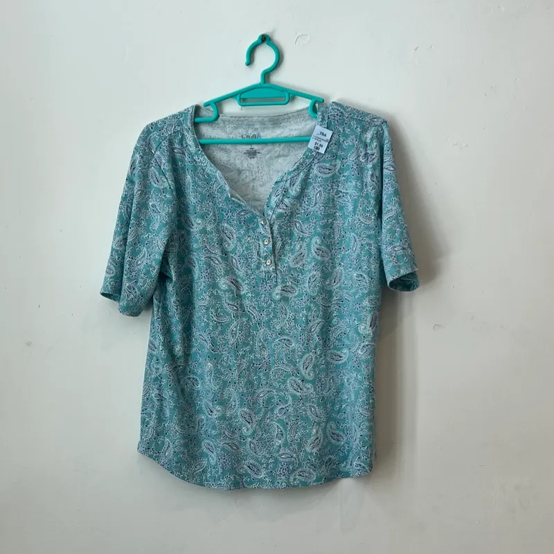 Blusa estampada azul