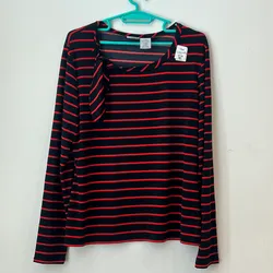 Blusa manga larga de rayas 