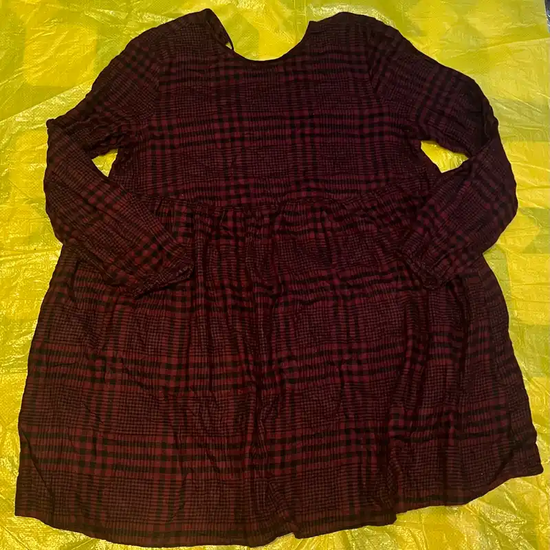 Vestido estampado de cuadro 
