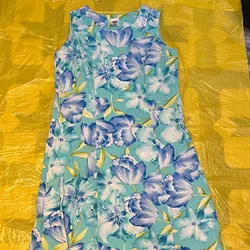 Vestido estampado de flores azul 