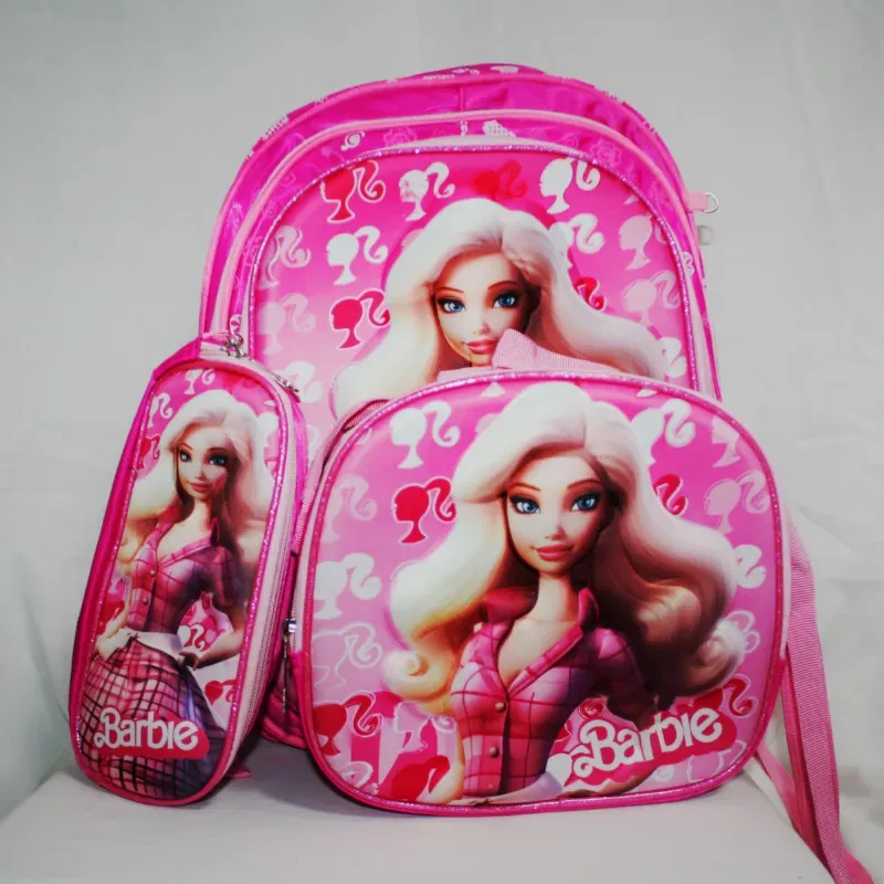 Set de mochila, lunchera y lapicera de Barbie