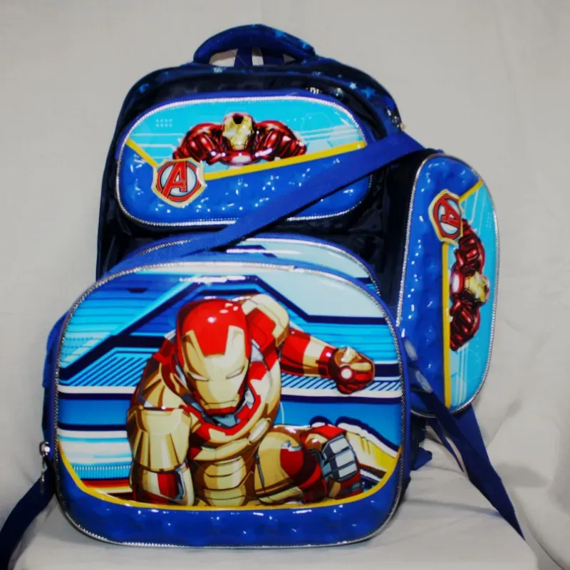 Set de mochila, lunchera y lapicera de IronMan