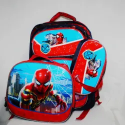 Set de mochila, lunchera y lapicera de SpiderMan