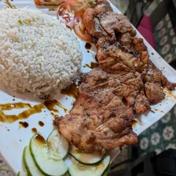 Churrasco de cerdo al carbón 