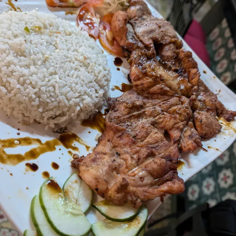 Churrasco de cerdo al carbón 