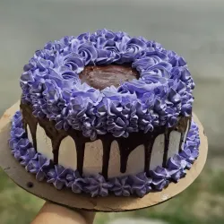 Cake de merengue / relleno de nata / agregos al gusto